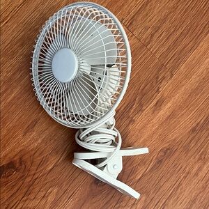 Portable White Clip-On Fan